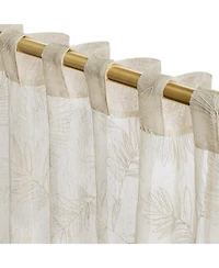 Ricardo Sheer Leaf Rod Pocket With Back Tab Patio Curtain Panel 104"W x 84"L