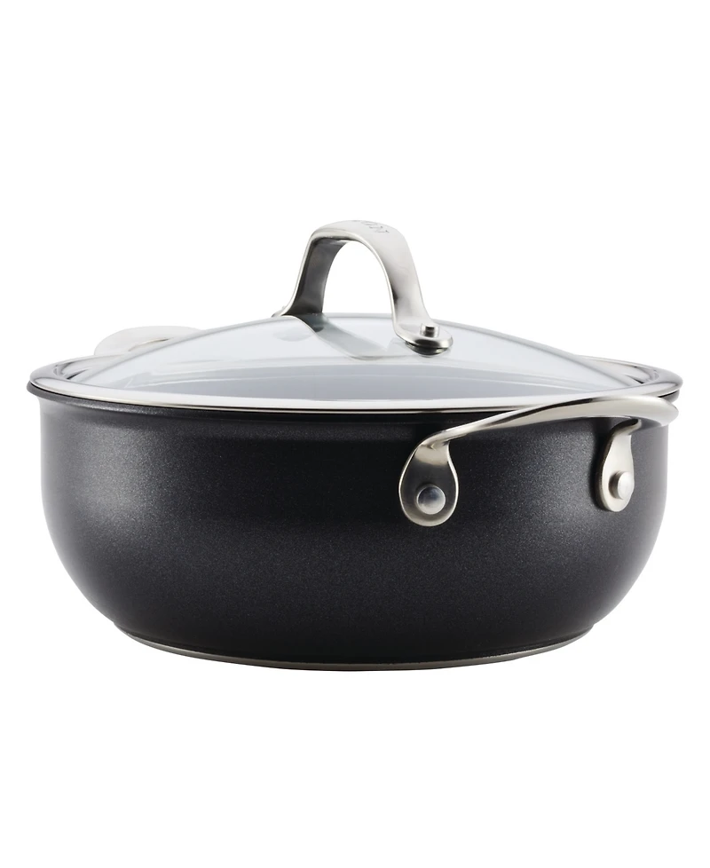 Anolon X Hybrid Nonstick Aluminum 4 Qt Casserole Pan With Lid