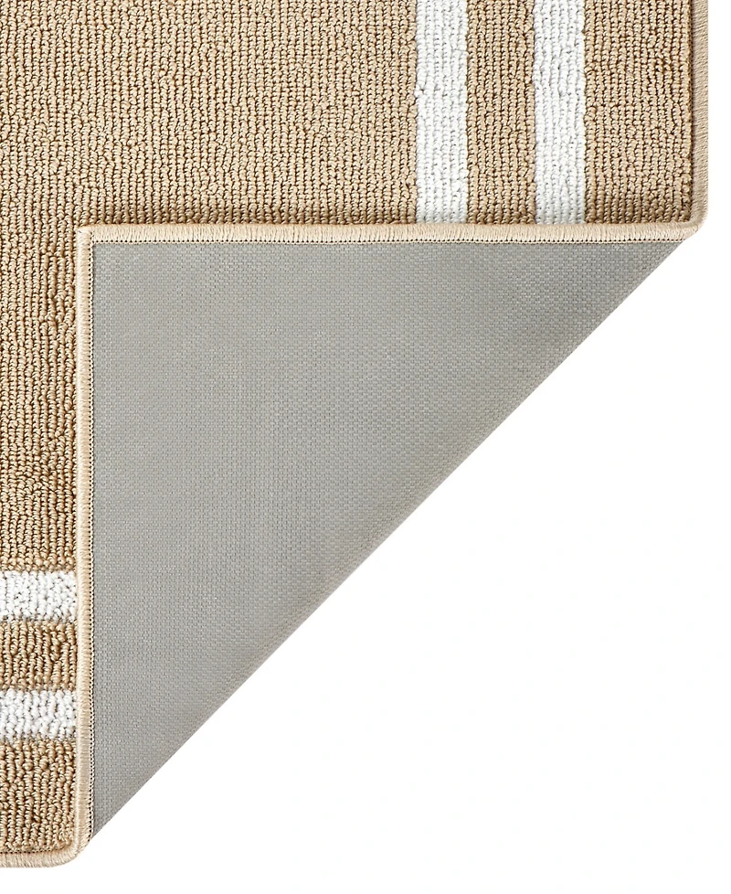 Jean Pierre Double Line Border Tufted - Machine Washable Runner Rug
