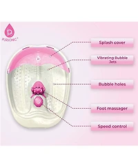 Pursonic Foot Spa Massager with Tea Tree Oil Foot Salt Scrub (Warming Function
