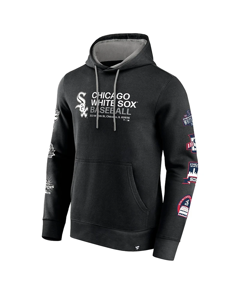 Men's Fanatics Black Chicago White Sox Extra Innings Pullover Hoodie