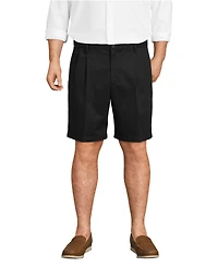 Lands' End Big & Tall No Iron 9" Comfort Waist Pleated Front Chino Short