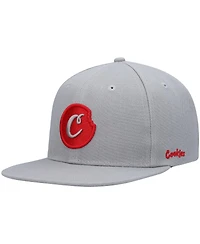 Men's Cookies Gray C-Bite Solid Snapback Hat