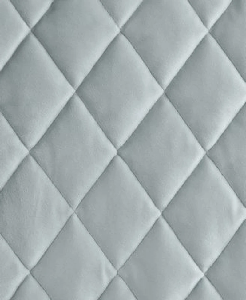 Laura Ashley Solid Velvet Diamond Stitch Quilt Sets