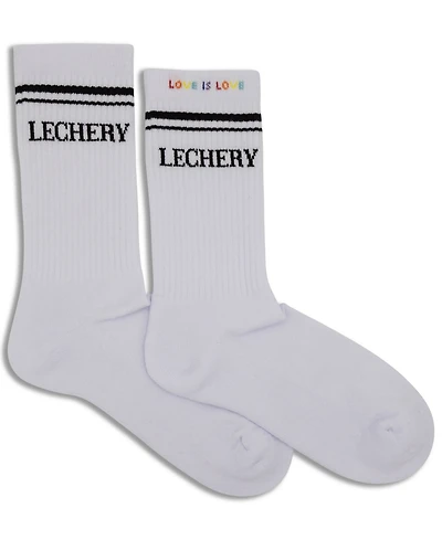 Lechery Women's Love Is Love Varsity Striped Crew Socks