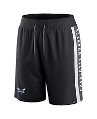 Men's Fanatics Black Charlotte Hornets Referee Iconic Mesh Shorts