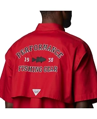 Men's Columbia Cardinal Arkansas Razorbacks Bonehead Button-Up Shirt
