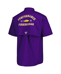 Men's Columbia Purple Lsu Tigers Bonehead Button-Up Shirt