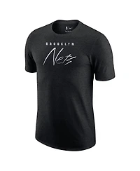 Men's Nike Heather Black Brooklyn Nets Courtside Versus Flight Max90 T-shirt
