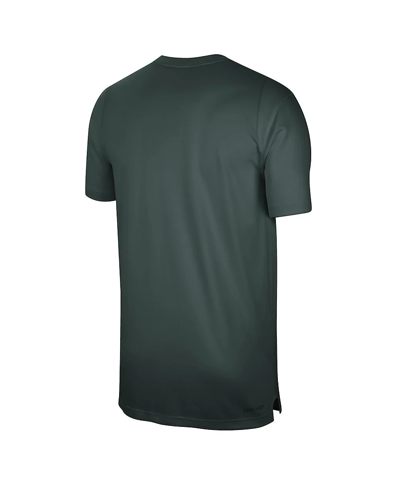 Men's Nike Green Michigan State Spartans Sideline Coaches Performance Top