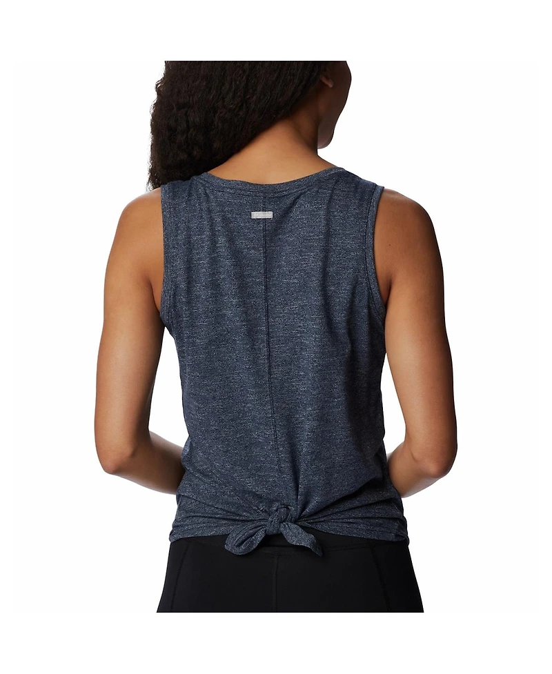Women's Columbia Navy Dallas Cowboys Cades Cape Omni-Wick Tri-Blend Tank Top