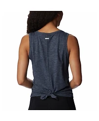 Women's Columbia Navy Dallas Cowboys Cades Cape Omni-Wick Tri-Blend Tank Top