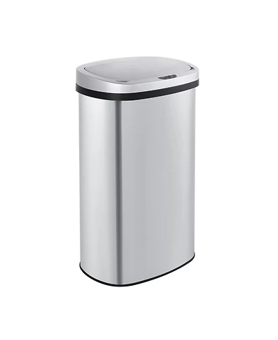 15.85 Gal./60 Liter Stainless Steel Oval Motion Sensor Trash Can for Kitchen