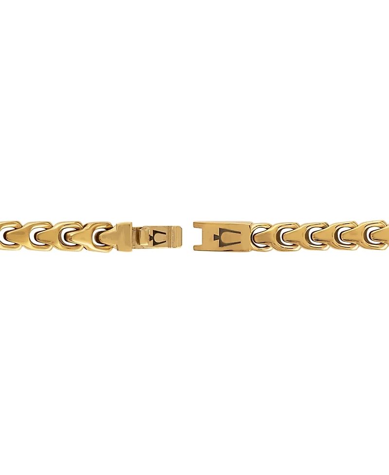 Bulova Men's Link Bracelet Gold-Plated Stainless Steel