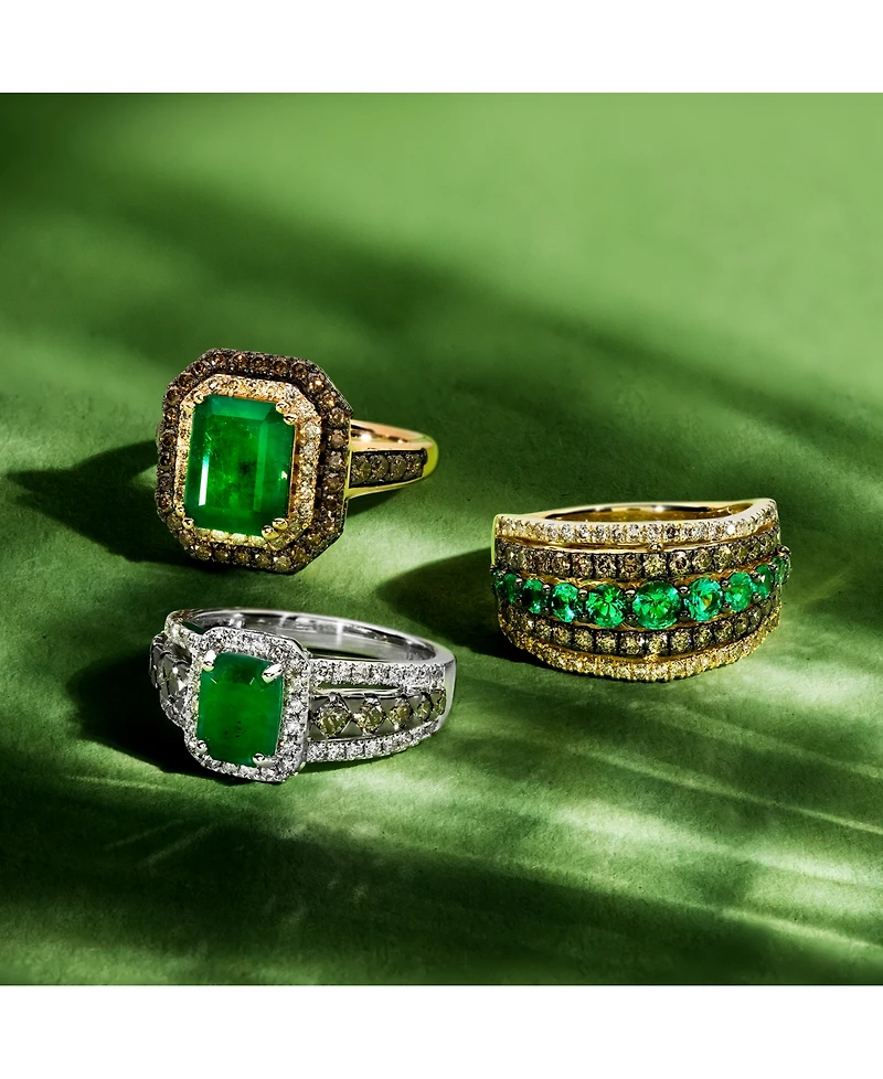 Le Vian Costa Smeralda Emeralds (2 1/2 ct. t.w.), Chocolate Diamonds (5/8 ct. t.w.) & Nude Diamonds (1/4 ct. t.w.) Ring set in 14k Rose Gold