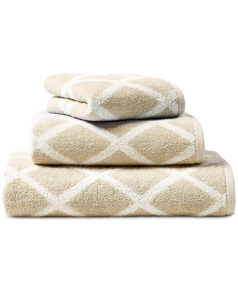 Lauren Ralph Sanders Diamond Cotton Bath Towel, 30" x 56"