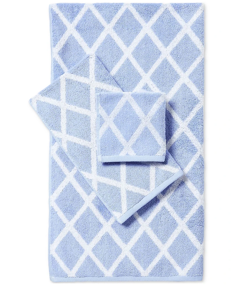 Lauren Ralph Sanders Diamond Cotton Bath Towel, 30" x 56"