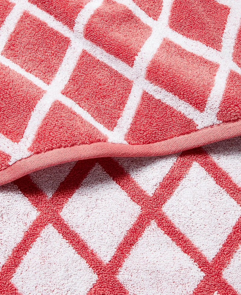 Lauren Ralph Sanders Diamond Cotton Washcloth, 13" x