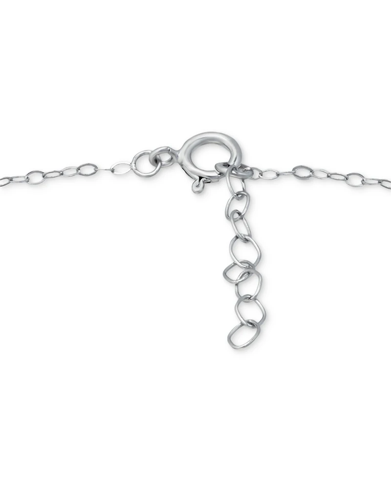 Giani Bernini Cubic Zirconia Initial Ankle Bracelet in Sterling Silver, Created for Macys