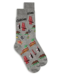 MeMoi Men's Destination Rayon from Bamboo Novelty Crew Socks