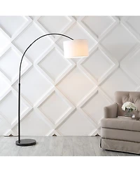 Collier 70" Industrial Vintage-inspired Head-and-Height-Adjustable Iron Led Arc Floor Lamp with Smart Bulb