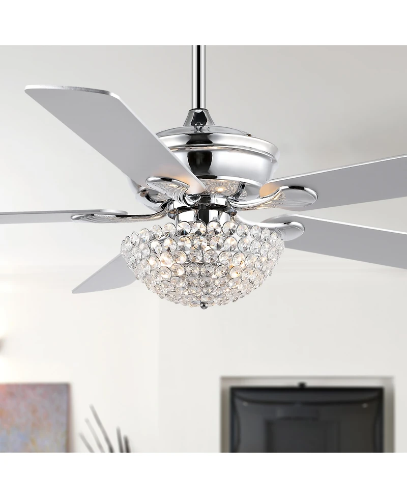 Cammy 52" 3-Light Traditional Transitional Iron Led Ceiling Fan