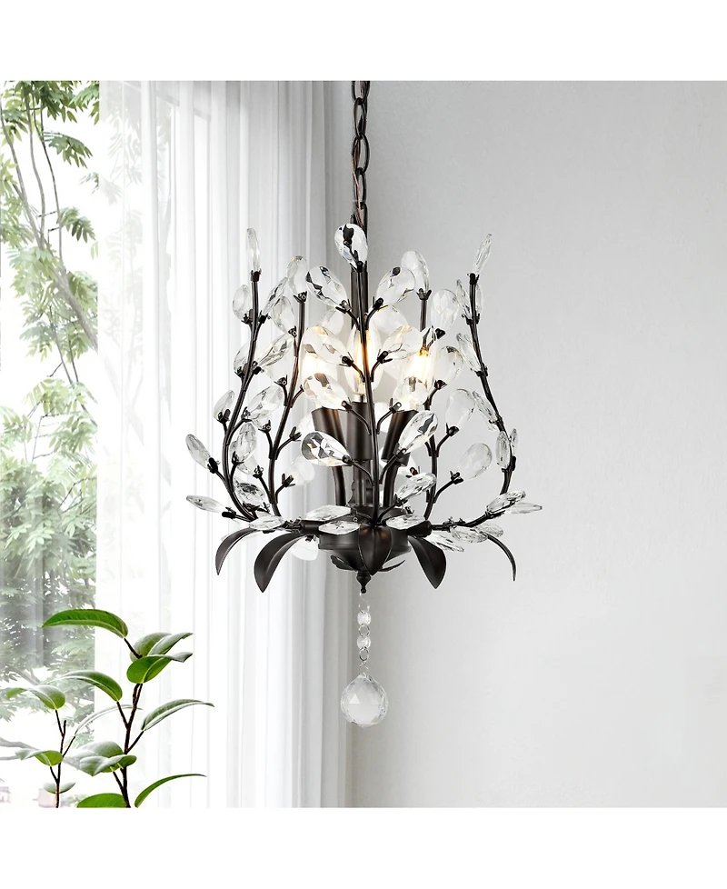 Adoria 12" 3-Light Contemporary Bohemian Iron, Acrylic Led Pendant