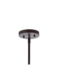 Hayes 11.25" 1-Light Industrial Farmhouse Iron, Glass Led Pendant