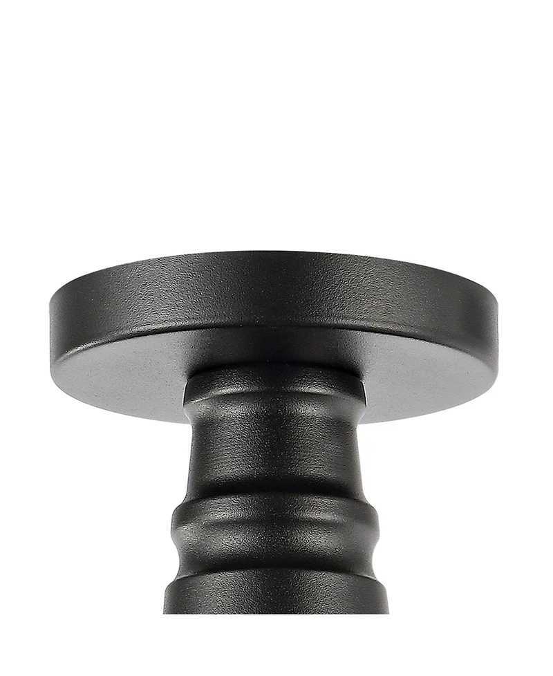 Camila 14" 1-Light Classic Industrial Indoor, Outdoor Iron Led Semi Flush Mount