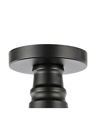 Camila 14" 1-Light Classic Industrial Indoor, Outdoor Iron Led Semi Flush Mount