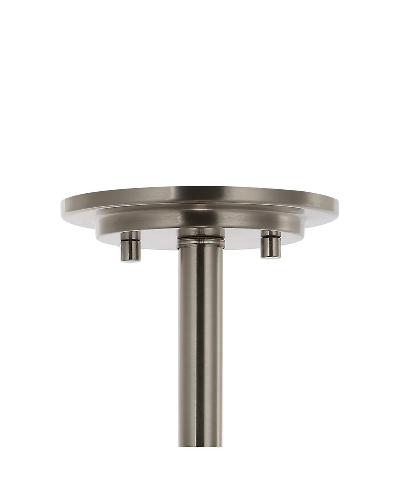 Lina 13.75" 3-Light Modern Industrial Iron, Seeded Glass Led Semi Flush Mount