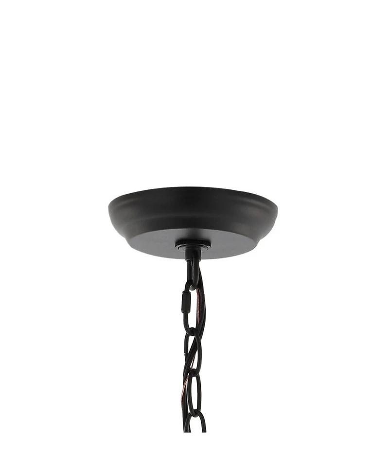 Glendale 6.75" 1-Light Farmhouse Industrial Iron, Glass Outdoor Led Pendant