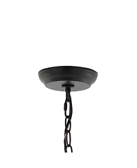 Glendale 6.75" 1-Light Farmhouse Industrial Iron, Glass Outdoor Led Pendant
