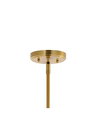 Watts 13.25" 1-Light Mid-Century Modern Iron, Glass Led Pendant