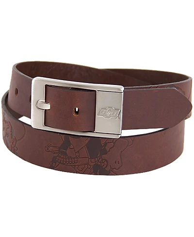 Men's Oklahoma State Cowboys Brandish Leather Belt - Brown