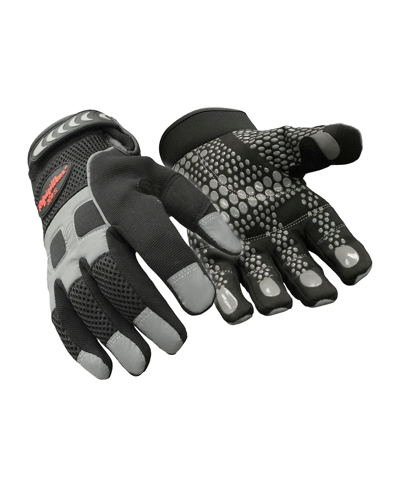 RefrigiWear Men's Insulated HiVis Super Grip Gloves - High-Visibility, Warm Work Gloves, Non-Slip Grip, Water-Resistant, Cold-Weather Protection