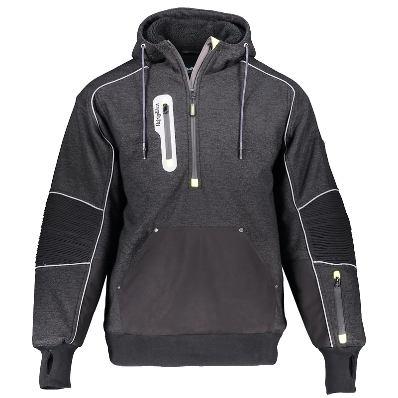 RefrigiWear Men's Extreme Hybrid Sweatshirt Heavy Duty Hoodie, Insulated Work Pullover