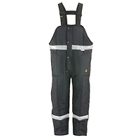 RefrigiWear Big & Tall Iron-Tuff Enhanced Visibility Bib Overalls - HiVis, Insulated Work Bibs, Water-Repellent, Windproof,