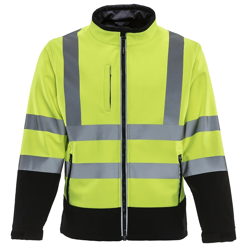 RefrigiWear Big & Tall Hi Vis Softshell Jacket - High Visibility, Warm, Flexible Workwear