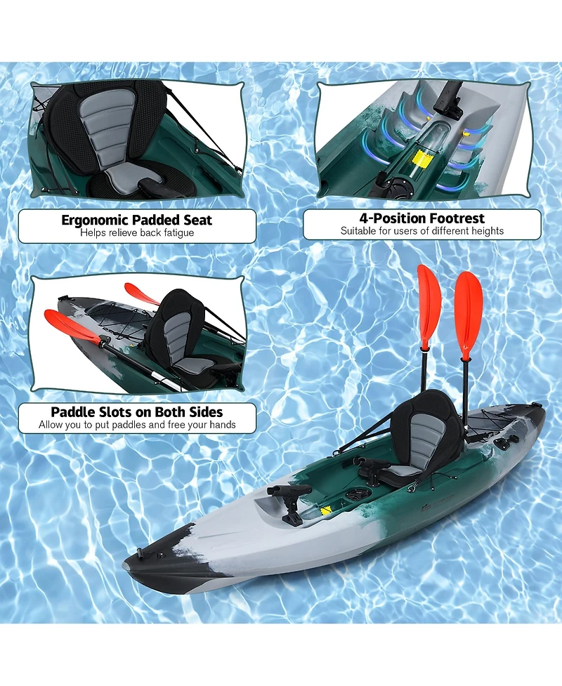 Costway Single Sit-on-Top Fishing Kayak Single Kayak Boat