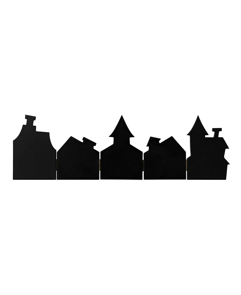 Glitzhome 24.75" L Halloween Wooden Hinged Haunted House Table Decor