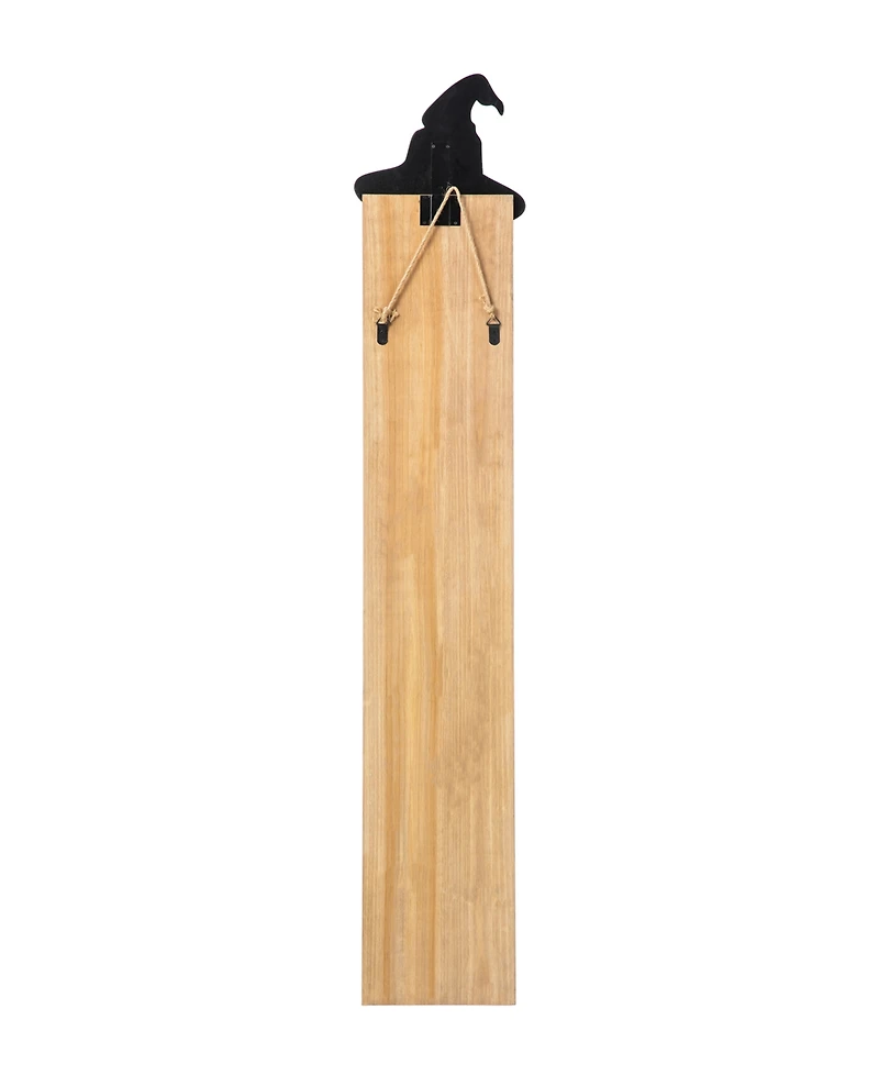 Glitzhome 48" H Halloween Wood Witch Hat Porch Decor