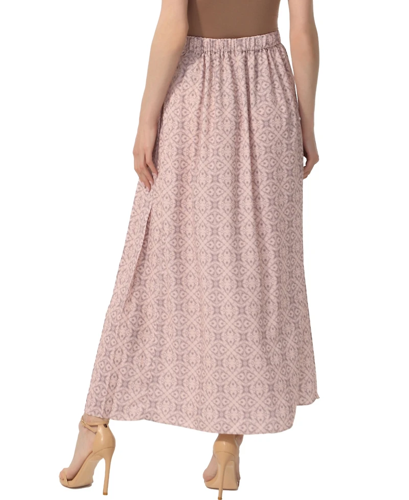 kimi + kai Women's Print Box Pleat Maxi Skirt