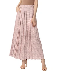 kimi + kai Women's Print Box Pleat Maxi Skirt