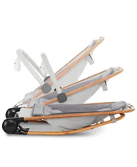 Dream On Me Baby Rock with me 2-in-1 Rocker and Stationary Seat | Compact Portable Rocker with Removable Toys Bar & Hanging Toys