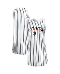 Women's Concepts Sport White San Francisco Giants Reel Pinstripe Knit Sleeveless Nightshirt