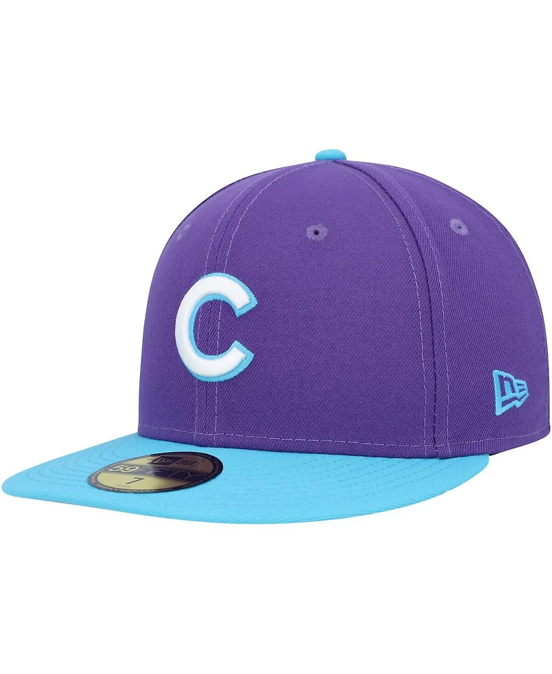 Men's New Era Purple Chicago Cubs Vice 59FIFTY Fitted Hat