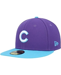 Men's New Era Purple Chicago Cubs Vice 59FIFTY Fitted Hat