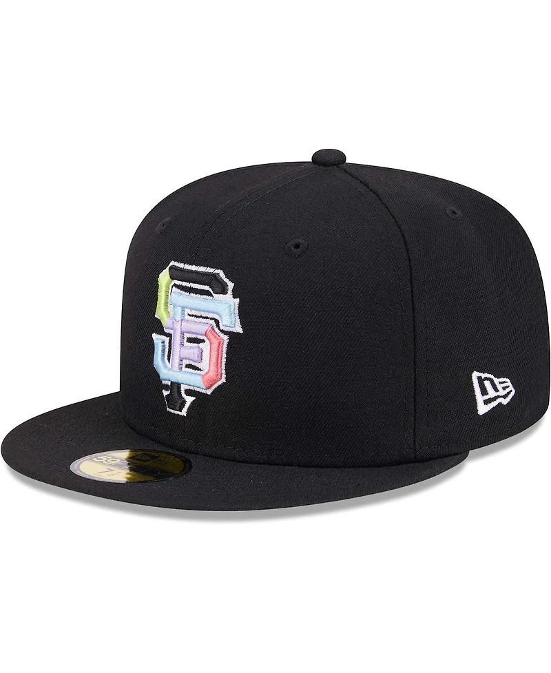 Men's New Era Black San Francisco Giants Multi-Color Pack 59FIFTY Fitted Hat