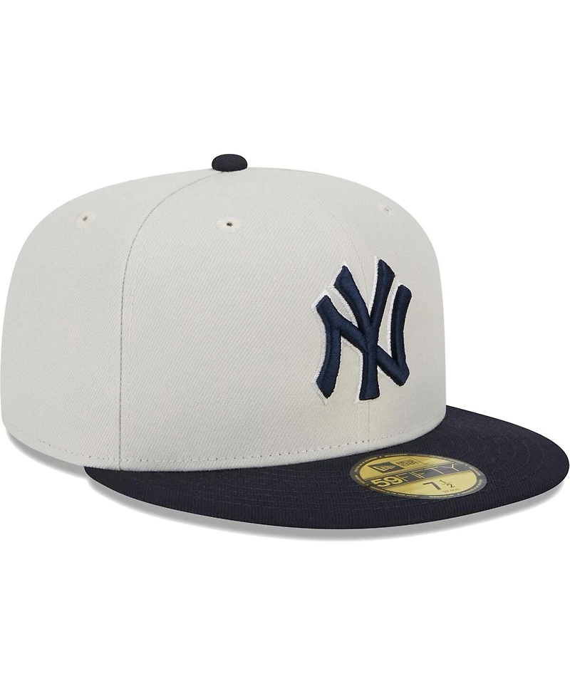 Men's New Era Gray, Navy New York Yankees World Class Back Patch 59FIFTY Fitted Hat